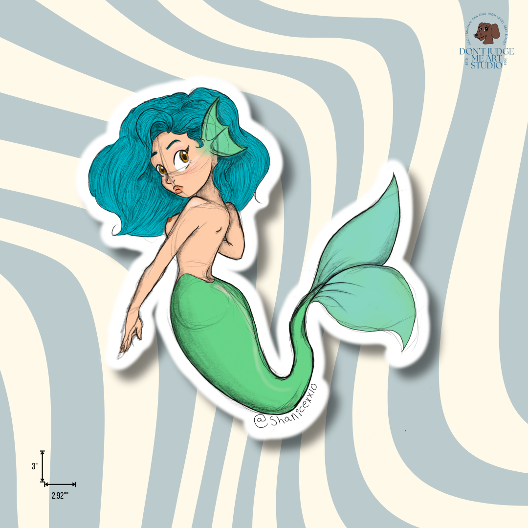 Coral Mermaid Sticker