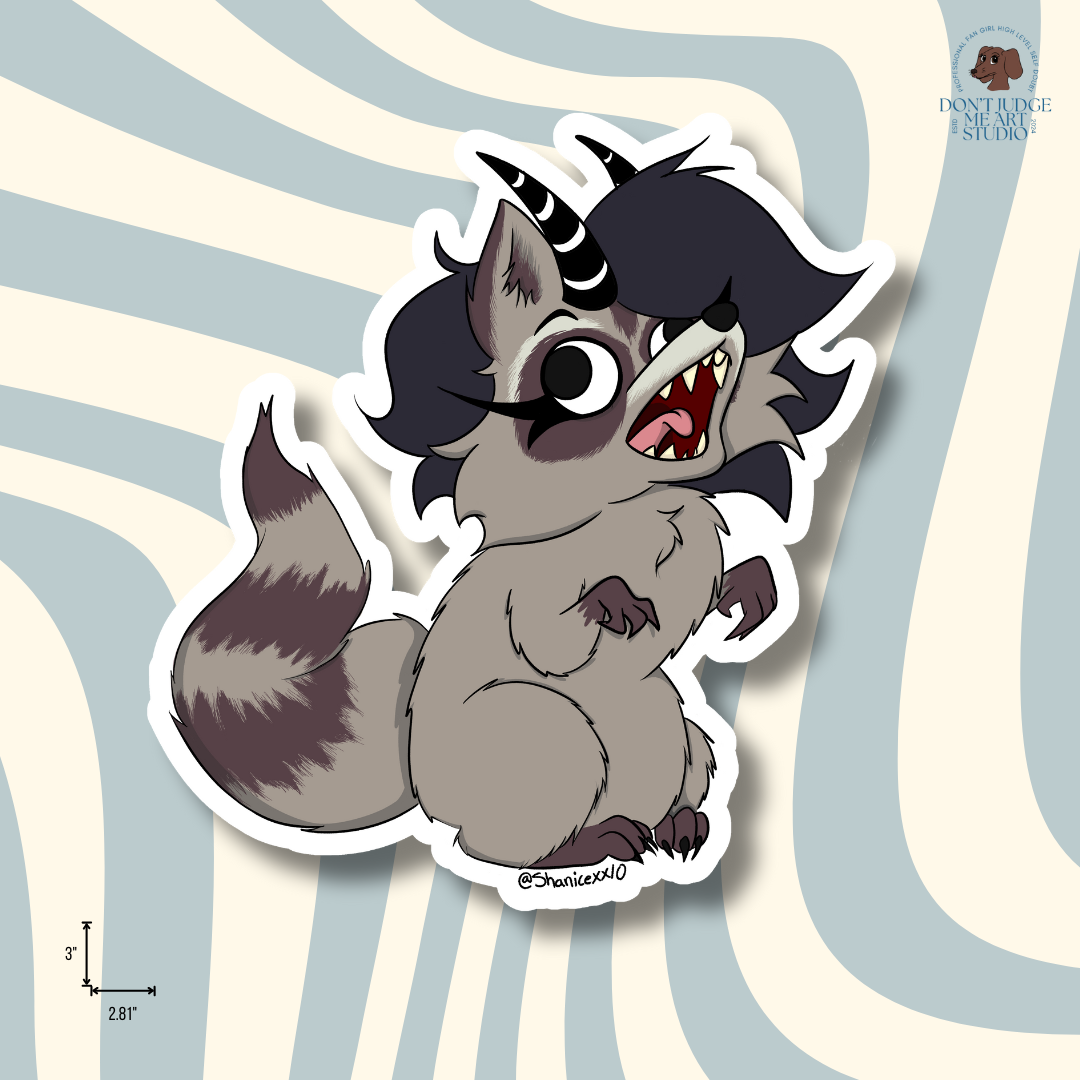 Millie Racoon Sticker